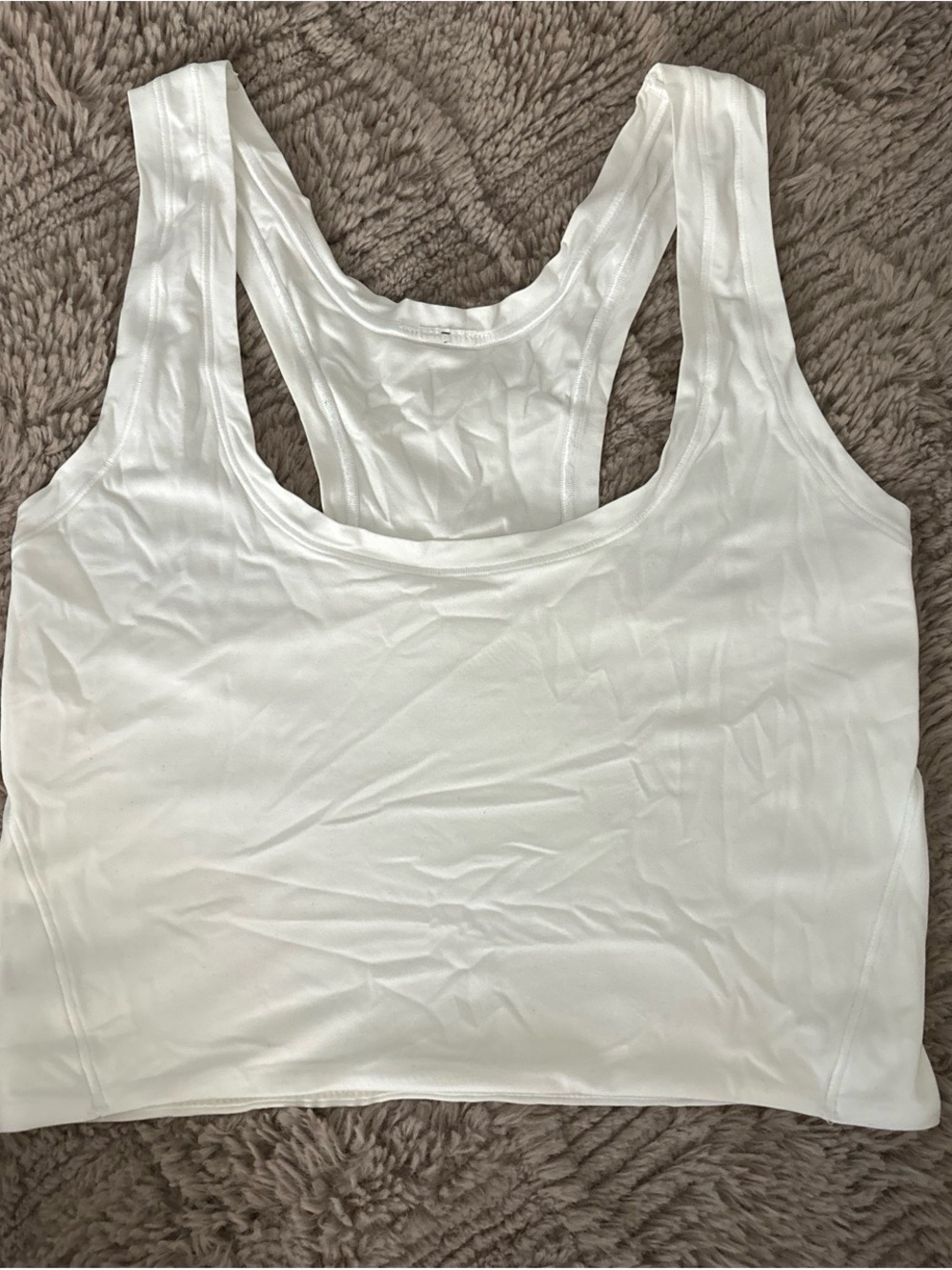 lululemon athletica White Racerback Sports Bra Tank